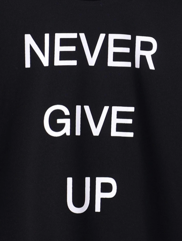 VERY CUTE SWEATER NEVER GIVE UP freeshipping - Marie's Kids